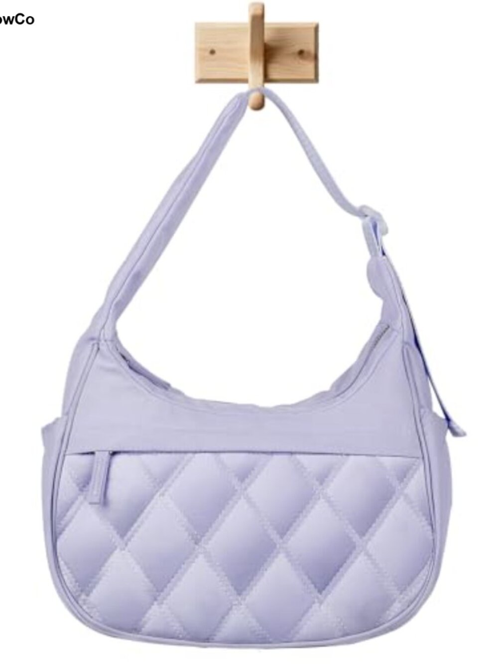 Quilted Puffer Crescent Shoulder Bag Lightweight Multi-Compartment Crossbody